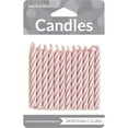 thumbnail image 1 of Pink Striped Wax Birthday Candles 24 Count, 1 of 2