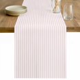 thumbnail image 1 of Pink Stripes Cotton Linen Rectangle Table Runners 13"x60", Modern Farmhouse Striped Simple Classic Coffee Table Runner Dresser Scarves Luxury Table Runners for Wedding Party Banquet Dinner Decor, 1 of 8