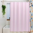 thumbnail image 1 of Pink Stripes Minimalist Art Shower Curtain for Bathroom, Romantic Style Waterproof Shower Curtains Washable Quick Dry with Hooks Bathtub Curtains 36x72IN, 1 of 9