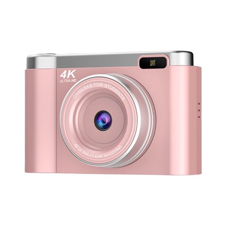Pink Student Digital Camera With 2.8-Inch Flip Screen, Autofocus, 1080P Hd Selfie Beauty Mode And 64Gb Card Support For Photography And Video Recording, 4.64X3.15X2.2In 0.33Lb