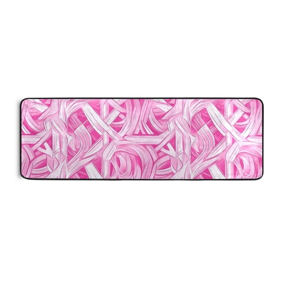 Pink Style Pattern Runner Rug for Hallways Kitchen Non Slip 2'x 6' Washable Hall Carpet for Bedroom Entryway Laundry Room