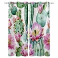 thumbnail image 1 of Pink Succulent Blackout Curtains for Bedroom Living Room Darkening Curtains 96 Inches Long Green Cactus Watercolor Pastoral Window Curtain 2 Panels Set Window Treatment Grommet Drapes 52"x96", 1 of 9