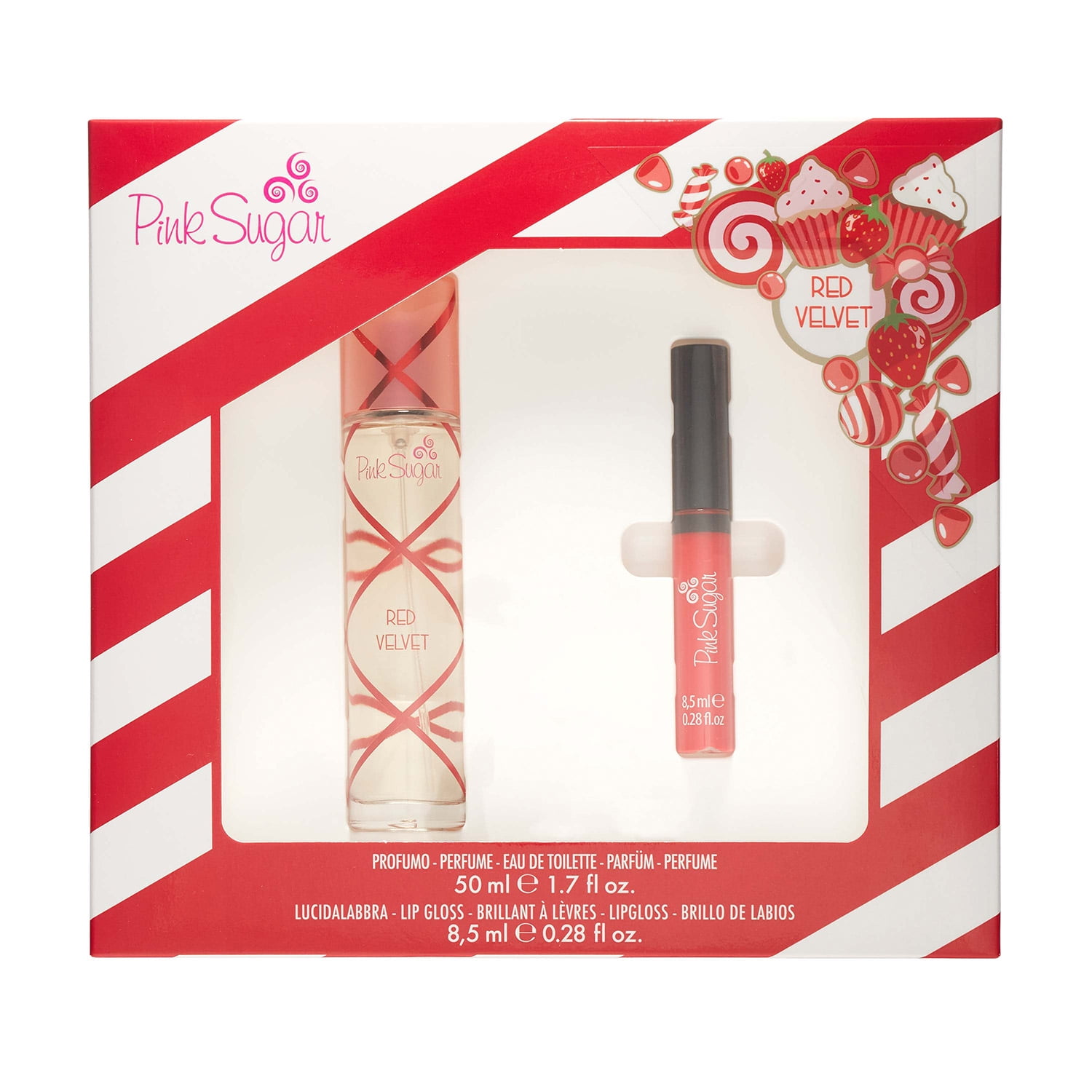 Pink Sugar Red Velvet Perfume Gift Set for Women, 2 Pieces