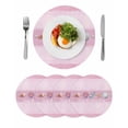 thumbnail image 1 of Pink Summer Coastal Round 15 Inch Placemats Set of 4, Modern Ocean Waves Starfish Shell HeatResistant Non Slip Place Mats for Dining Table, Wipeable Braided Kitchen Table Mats for Housewarming, 1 of 9