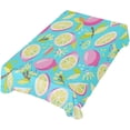 thumbnail image 1 of Pink Summer Lemon Tablecloth 60" x 120" Rectangle Table Cloth Cover Tabletop Fabric for Indoor Dining Room Outdoor Party Picnic Camping Restaurant House Decor, 1 of 7