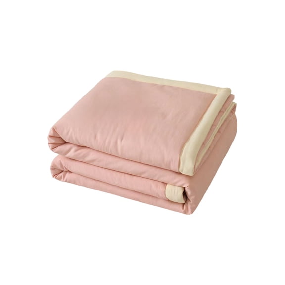 Pink Summer Quilt With Lightweight Polyester Material Double Layer Design And Machine Washable For Air Conditioner Room And Home Use 78.74X59.06In 1.76Lb