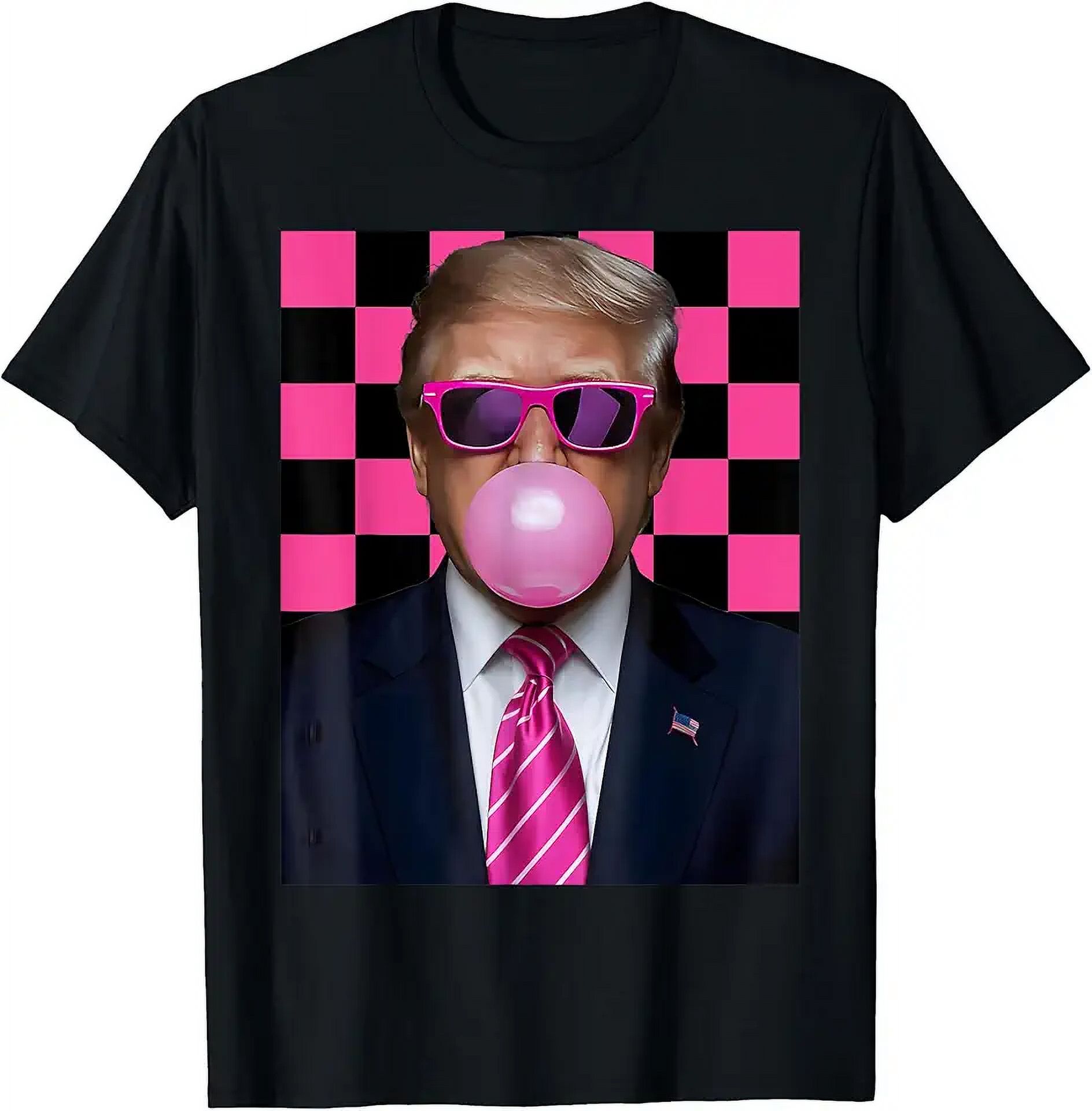 Pink Sunglasses Trump Bubble Gum Shirt 2024 Vote President TShirt