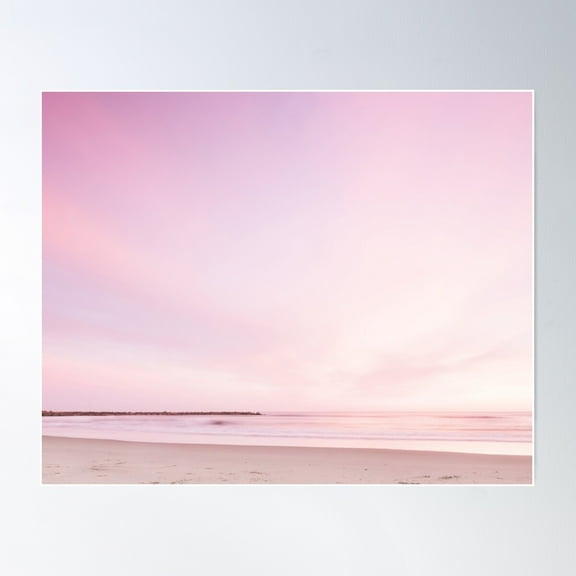 Pink Sunset Poster Wall Art, Modern Wall Decor For Living Room Bedroom, 12x18 UNFRAMED