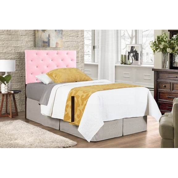 Twin Size Metal Platform Bedhead with Easy-to-Clean Faux Leather and Adjustable Height for Bedroom