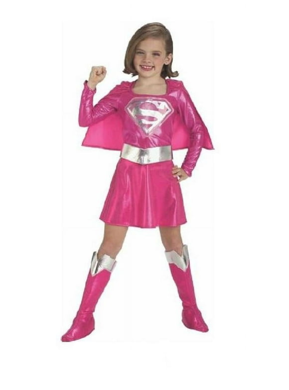 Pink Supergirl Kids Costume - Large