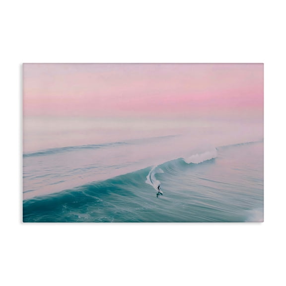 Stupell Industries Pink Surf Pastel Sunset Canvas Wall Art, design by LSR Design Studio, 16 x 24