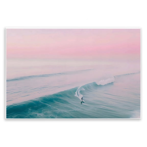 Stupell Industries Pink Surf Pastel Sunset Wall Plaque Art, design by LSR Design Studio, 10 x 15