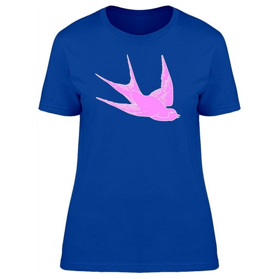 Pink Swallow Silhouette T-Shirt Women -Image by Shutterstock, Female XX-Large