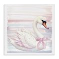 thumbnail image 1 of Stupell Industries Contemporary Pink Swan with Ribbon Canvas Art, 36 x 36, by Kim Allen, 1 of 8