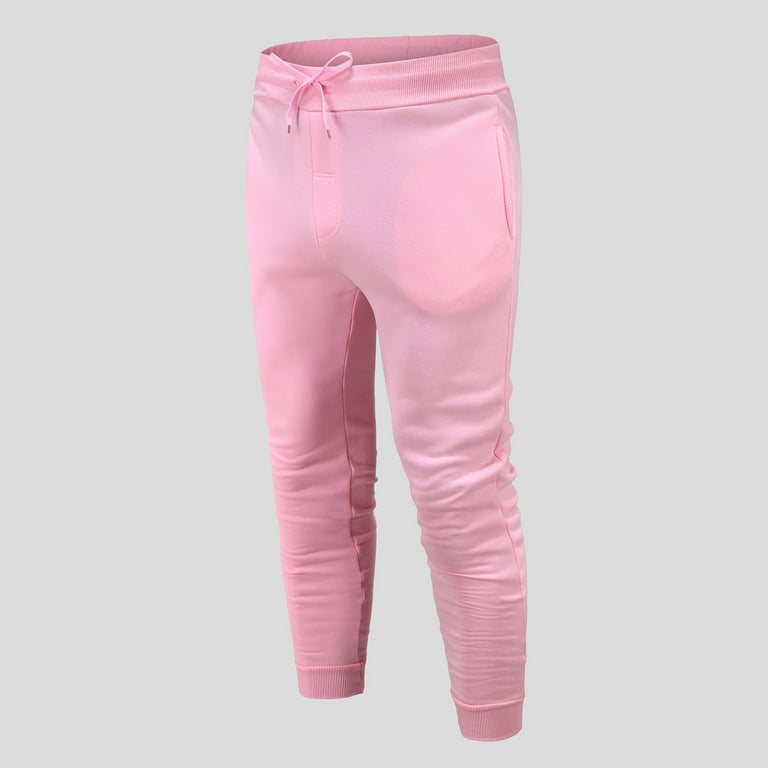 Pink Sweatpants For Men Mens Autumn And Winter High Street Fashion Leisure  Loose Sports Running Solid Color Lace Up Pants Sweater Pants Trousers