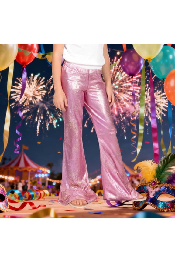 Pink Sweatpants Shiny Sequin Pants Techwear Pants Rave Outfit Boys Size 5-6 Years Sweatpants