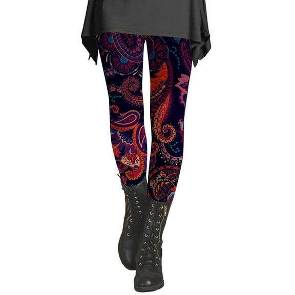 Pink Sweatpants Women's Autumn and Winter Leggings Artistic Splash Printed Soft Stretchy Pants