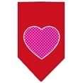 thumbnail image 1 of Pink Swiss Dot Heart Screen Print Bandana Red Large, 1 of 1