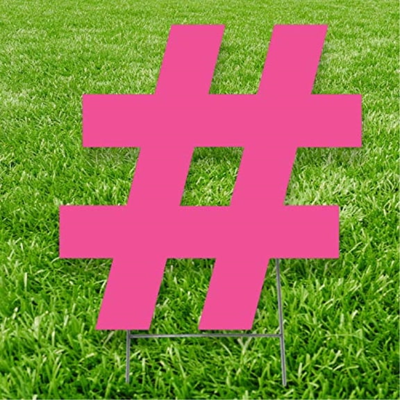 Pink Symbol # 20 inches tall