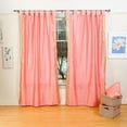 thumbnail image 1 of Pink  Tab Top  Sheer Sari Curtain / Drape / Panel   - 60W x 108L - Pair, 1 of 4