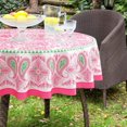 thumbnail image 1 of Pink Table Cloth Round Table 60 Inch, Spring Summer Round Tablecloth, Outdoor Tablecloth for Parties, Waterproof Fabric Polyester Round Tablecloths, 1 of 6