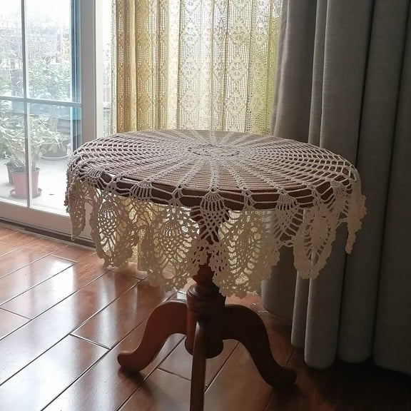 Pink Table Colths for Parties Cotton Crochet Lace Table Cover Cabinet Dining Room Mats Hollow Out Tablecloth