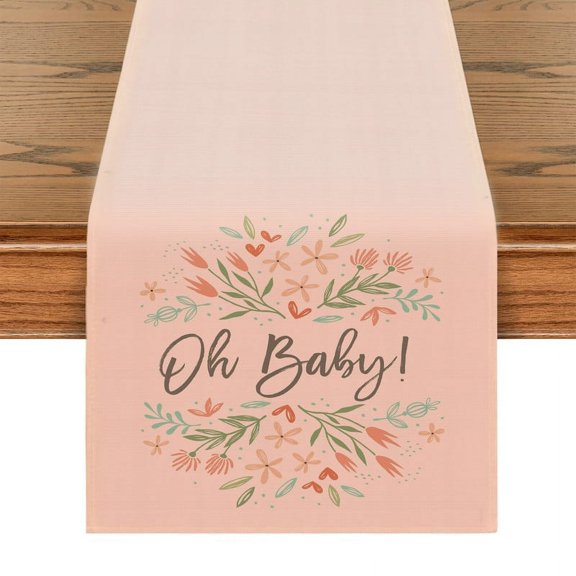 Pink Table Runner, Modern Minimalism Table Throw Tablecloth, For Kitchen Dining Living Room, Show Wedding Party Table Setting Decor