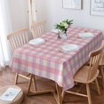 thumbnail image 1 of Pink Tablecloth Rectangle Table Cloth 52x70 , Waterproof Tablecloth Outdoor Table Cloth, Grid Checkered Plaid Gingham Lattice Trellis Washable Table Cover for Kitchen Dining Party, 1 of 8