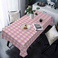 thumbnail image 1 of Pink Tablecloth Rectangle Table Cloth 60x120 , Waterproof Tablecloth Outdoor Table Cloth, Grid Checkered Plaid Gingham Lattice Trellis Washable Table Cover for Kitchen Dining Party, 1 of 8