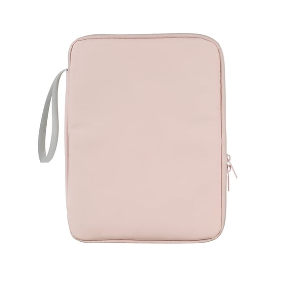 Pink Tablet Sleeve Case For 12.9 Inch Ipad Pro Multi-Functional Storage Bag With Lanyard And Multiple Pockets Water-Resistant Polyester Protective Cover For 9-12.9 Inch Tablets Pink