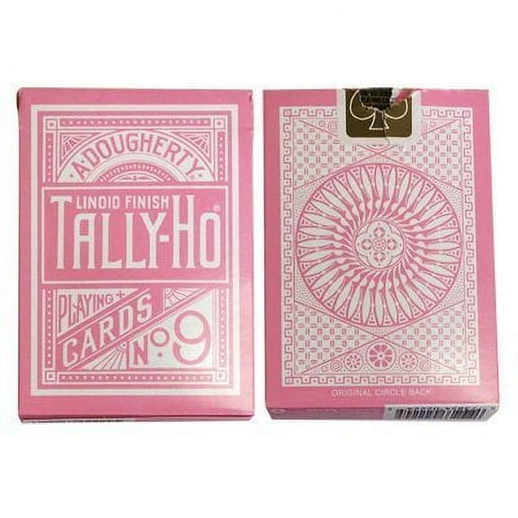 Pink Tally Ho Reverse Circle Back Limited Edition Playing Cards