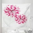 thumbnail image 1 of Pink Tapestry, Conceptual Dandelion Design Bouquet Modern Flower Arrangement Gardening Plant Romantic, Fabric Wall Hanging Decor for Bedroom Living Room Dorm, 5 Sizes, Pearl Pink, by Ambesonne, 1 of 1