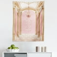 thumbnail image 1 of Pink Tapestry, Interior of the Ballroom Magic Castle Chandelier Ceiling Columns Kingdom Print, Fabric Wall Hanging Decor for Bedroom Living Room Dorm, 5 Sizes, Rose Peach, by Ambesonne, 1 of 1