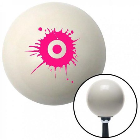 Pink Target with Splatter Ivory Shift Knob with M16 x 1.5 Insert Shifter Auto Manual