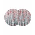 thumbnail image 1 of Pink Teal Forest Round 15 Inch Placemats Set of 2, Modern Oil Painting Art HeatResistant Non Slip Place Mats for Dining Table, Wipeable Braided Kitchen Table Mats for Housewarming, 1 of 9