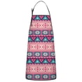 thumbnail image 1 of Pink and Teal Geometric Boho Pattern Apron-Garden Aprons for Women with Pockets-Cotton Linen Waterproof Kitchen Cooking Gardening Aprons Adjustable for Kitchen,Cooking,BBQ and Salon 33x27 Inch, 1 of 5