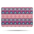 thumbnail image 1 of Pink and Teal Geometric Boho Pattern Bathroom Rugs Mat,Non Slip Microfiber Bathroom Rug,Rubber Backing,Soft Bathroom Mats for Bathroom Floor,Tub and Shower,20x32in(50x80cm), 1 of 5