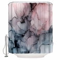 thumbnail image 1 of Pink Teal Marble Bathroom Shower Curtains with 12 Hooks Polyester Waterproof Shower Curtain for Stalls and Bathtubs Modern Abstract Art Decorative Bathroom Privacy Curtain 36x72 Inches, 1 of 9