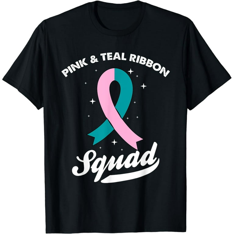Ovarian Cancer Awareness Teal Ribbon Shirt Ovarian Cancer Awareness Teal Ribbon Shirt