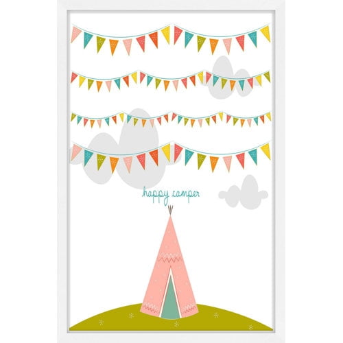 "Pink Tee Pee" Framed Painting Art Print