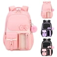 thumbnail image 1 of Pink Teenage Backpack, Elementary/Middle/High Schoolbag, Multi-Compartment Water-resistant Cute Bookbag, 1 of 7