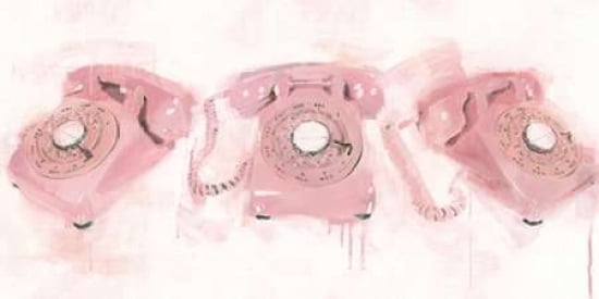 Pink Telephones Canvas Art - James Paterson (10 x 20)