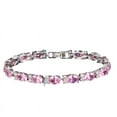thumbnail image 1 of Pink Tennis Bracelets For Women Multiple Colors Bracelets Birthstone Bracelets Silver Bracelets Charm Fine Jewelry Birthday Jewelry For Women As Christmas Gifts, 1 of 5