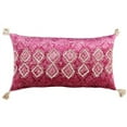 thumbnail image 1 of Pink Textured Diamond Velvety Lumbar Pillow, 1 of 10