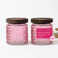 thumbnail image 1 of Just Cook Pink Textured Glass Canister Storage Containers with Acacia Lids, 500 ml, 2 Pack, 1 of 7
