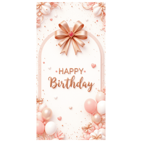 Pink Theme Happy Birthday Banner Decorative Balloons Event Decoration for Birthday Party Celebration Indoor Decoration Kids Party