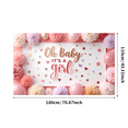 thumbnail image 1 of Pink Theme Newborn Banner Decorative Design Baby Shower Event Banner for Baby Celebration Gender Reveal Indoor Decoration, 1 of 7
