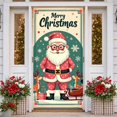 thumbnail image 1 of Pink Theme Santa Banner Reindeer Pattern Christmas Banner Gift Elements Snowflake Decor Holiday Banner for Christmas Party Family Gathering Indoor Decoration, 1 of 9