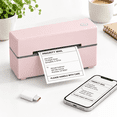 No Label Packing Pink Thermal Shipping Label Printer 4x6 Maker for Small Business ...
