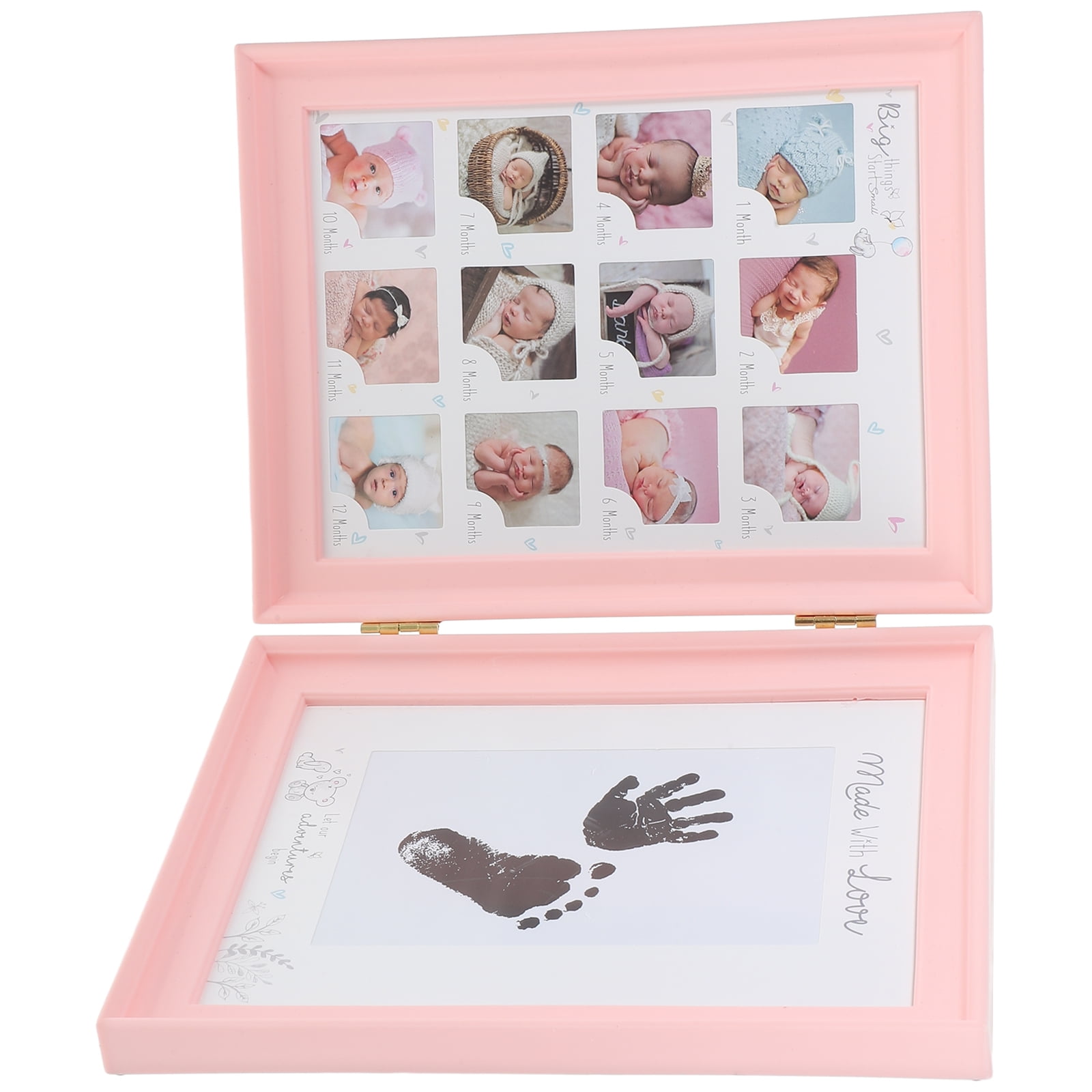 Pink Thick Cardboard Backboard Mother Days Gift Mother’s Handprint Kit Anniversary Photo Frame